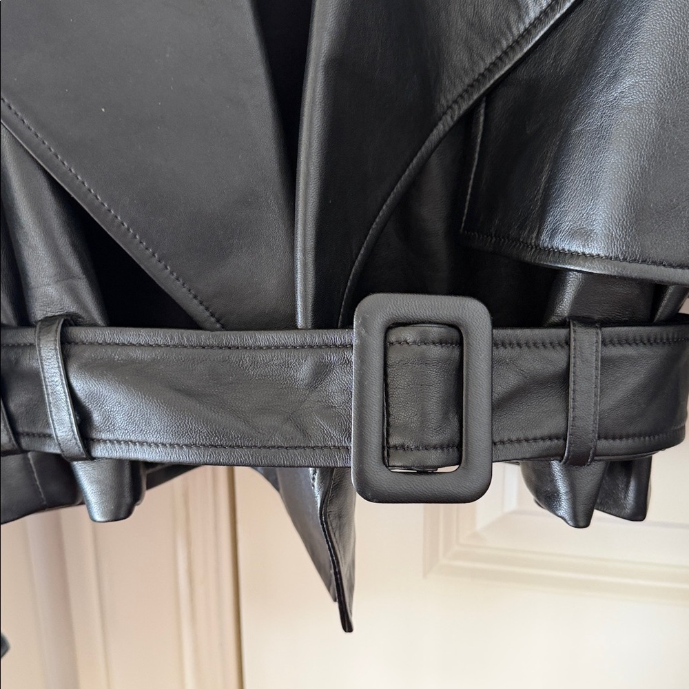 Nour Hammour Black Leather Jacket - Picture 5 of 10